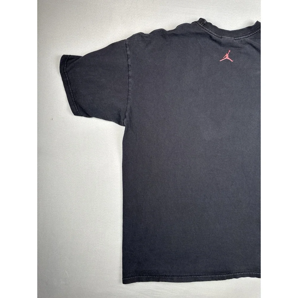 Vintage 2005 Jordan Fly Jumpman T Shirt XL Black Red Air Jordan Faded